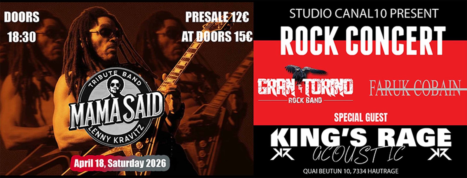 banner concert king's rage